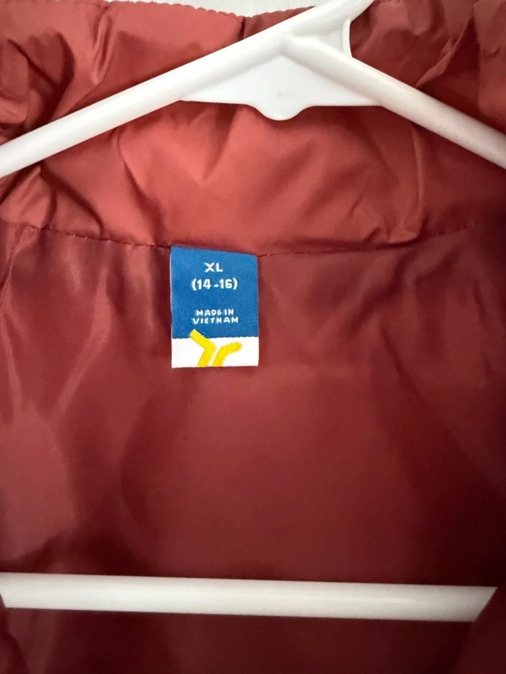 OLD NAVY Girls Cropped Quilted Vest Rust Color Size XL 14–16